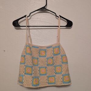 Crochet Square Crop Tank Top